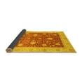thumbnail image 2 of Ahgly Company Indoor Round Oriental Yellow Traditional Area Rugs, 5' Round, 2 of 4
