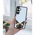 thumbnail image 5 of WIRESTER Shockproof Soft Rubber Cover Case for Samsung Galaxy S25+ / S25 Plus 6.7" 2025, Animal Siamese Kitten Cat On Pale Aqua Background, 5 of 5