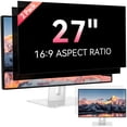 thumbnail image 1 of [2-Pack] 27 Inch Computer Privacy Screen Protector for 16:9 Widescreen Monitor, Removable Eye Protection Anti Glare Blue Light Privacy Shiel, 1 of 9