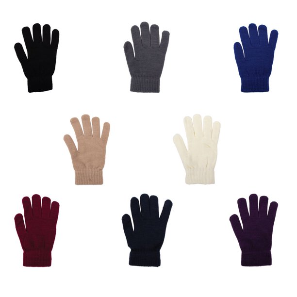 Moda West Unisex Bulk Winter Gloves in 8 Assorted Colors Cold