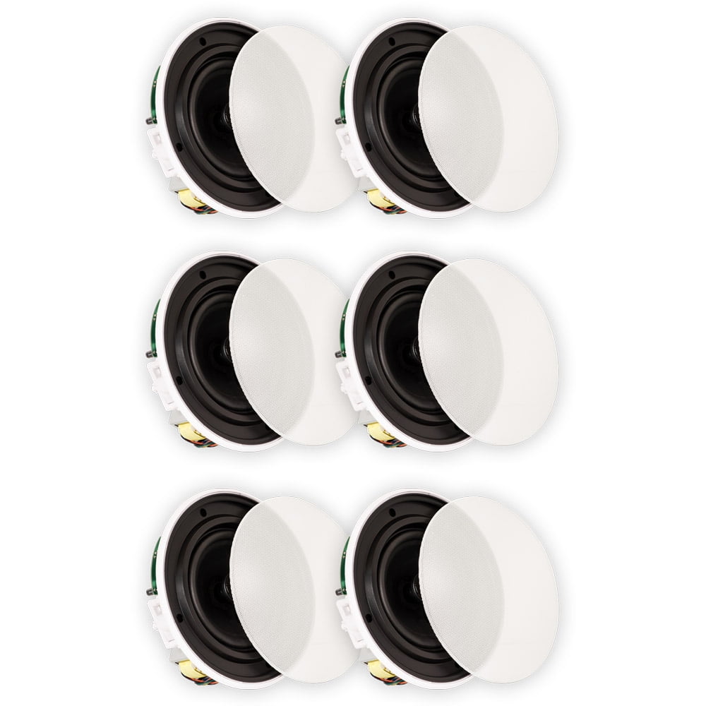 Theater Solutions TSQ670 In Ceiling 70 Volt 6.5/" Speakers 3 Pair Pack 3TSQ670