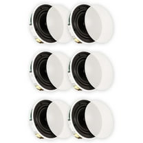 Theater Solutions TSQ670 Flush Mount 70 Volt Speakers with 6.5" Woofers In Ceiling 3 Pair Pack