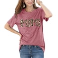 thumbnail image 3 of Mimi Shirts for Women Leopard Print Mimi Graphic Tees Shirts Grandma Gift Casual Short Sleeve Tees Tops, 3 of 7