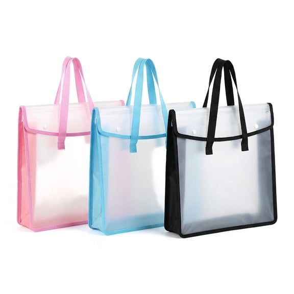 Pink Blue Black Scrapbook Paper Organizer, 13×4×14 Inch Portable Expandable File Storage Bag with Handle 3 Pack