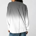 thumbnail image 4 of Dvprdro Fashion Irregular Long Sleeve Sweatshirt for Women Casual Striped Color Blocking Printed Round Neck Patchwork Tunic Blouses Womens Loose Comfy Pullover Tops with Pocket, 4 of 5