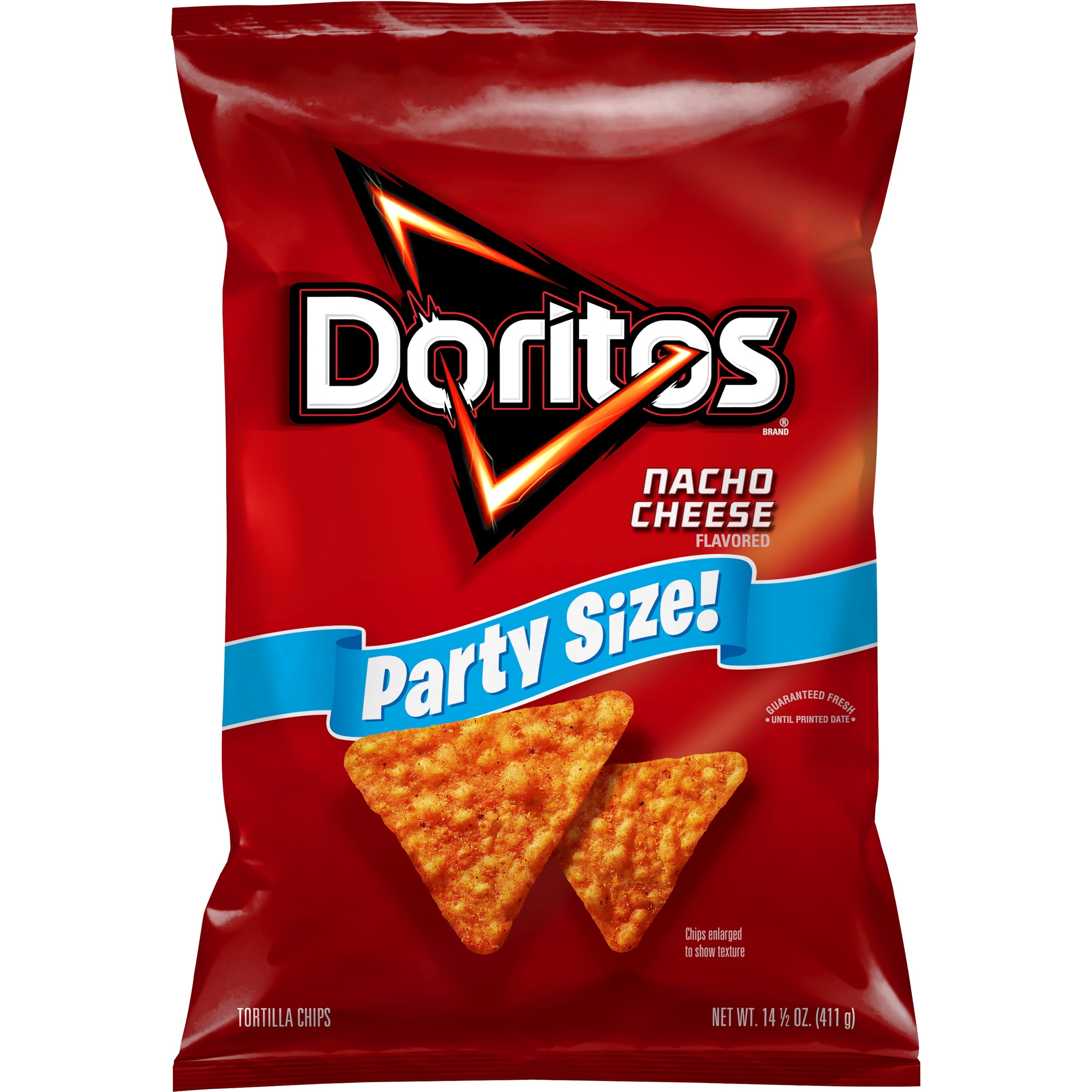 Doritos Nacho Cheese Flavored Tortilla Chips, Party Size, 14.5 oz Bag