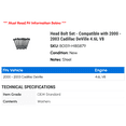 thumbnail image 2 of Head Bolt Set - Compatible with 2000 - 2003 Cadillac DeVille 4.6L V8 2001 2002, 2 of 2