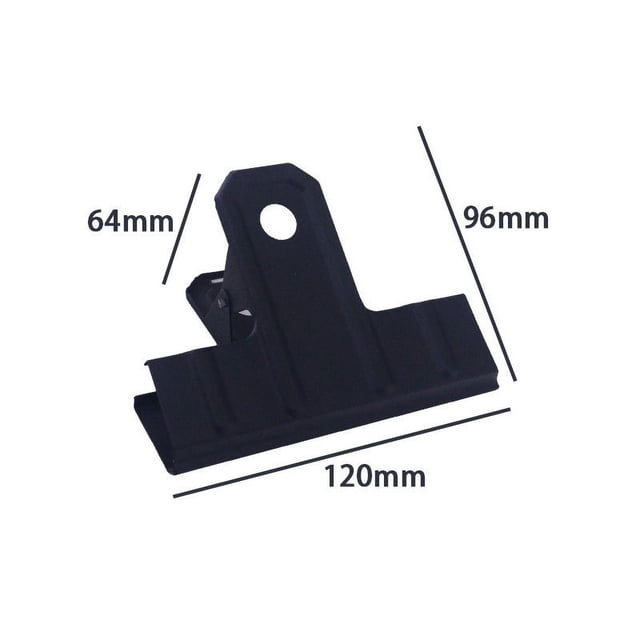 Clips de Toro Grandes Negros Engrosados, 2 Piezas Abrazaderas de Clip de Papel para Carpeta de Metal para Cocina de Oficina, Tablero de Dibujo, Manualidades