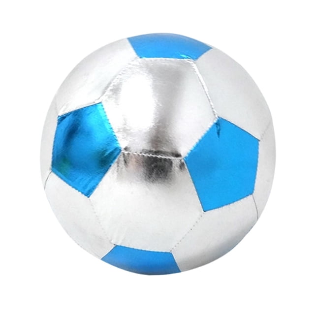 Siruishop 25cm Inflatable Soccer Ball Glossy Training for Club Competition Sports Gift Blue