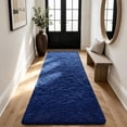 thumbnail image 6 of Shag Runner Rug for Bedroom Living Room 3x7 Upgrade Non-Slip Fluffy Soft Bedside Rugs,Blue Shaggy Carpet for Kids Girls Boys Dorm Nursery Home Decor Aesthetic, 6 of 17