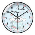 thumbnail image 5 of Reloj de pared con orejas grandes de Hello kitty, reloj de pared con diseño de perro, canela, cuarzo súper silencioso, radio de tiempo Sanrio, creativo, 5 of 5