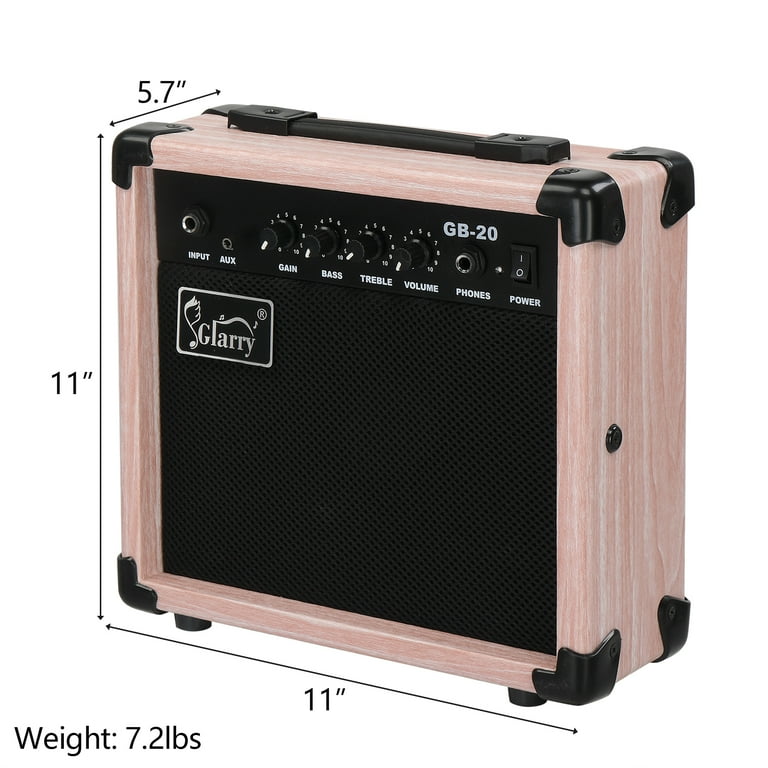 20W GB-20 Electric Bass Guitar Amplifier Natural Color - Walmart.com