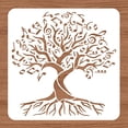 thumbnail image 3 of 1pc Tree of Life Pattern Stencil Music Symbol Leaves Tree Templates Drawing Painting Stencils for Painting on Scrapbook Card Wood Floor Wall Fabric, 3 of 8
