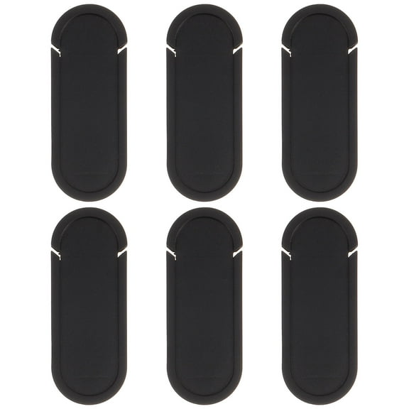 WASHWEPE 6Pcs Rectangular Camera Covers for Computer Dust Protection Black 1.6x0.7x0.1in