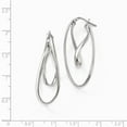 thumbnail image 3 of Leslie's 925 Sterling Silver Polished Twisted Oval Hoop Earrings; for Adults and Teens; for Women and Men, 3 of 3