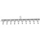 thumbnail image 4 of Conector de 10 vías para acuario, de acero inoxidable, de 8 a 4 mm, con bomba de aire en línea, control de flujo, divisor, interruptor, grifo y distribuidor de oxígeno. Color plata., 4 of 7