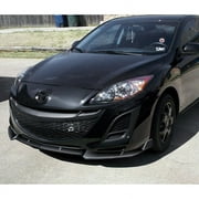 For 2010-2013 Mazda 3 MS-Style Painted Black Front Bumper Body Kit Spoiler Lip
