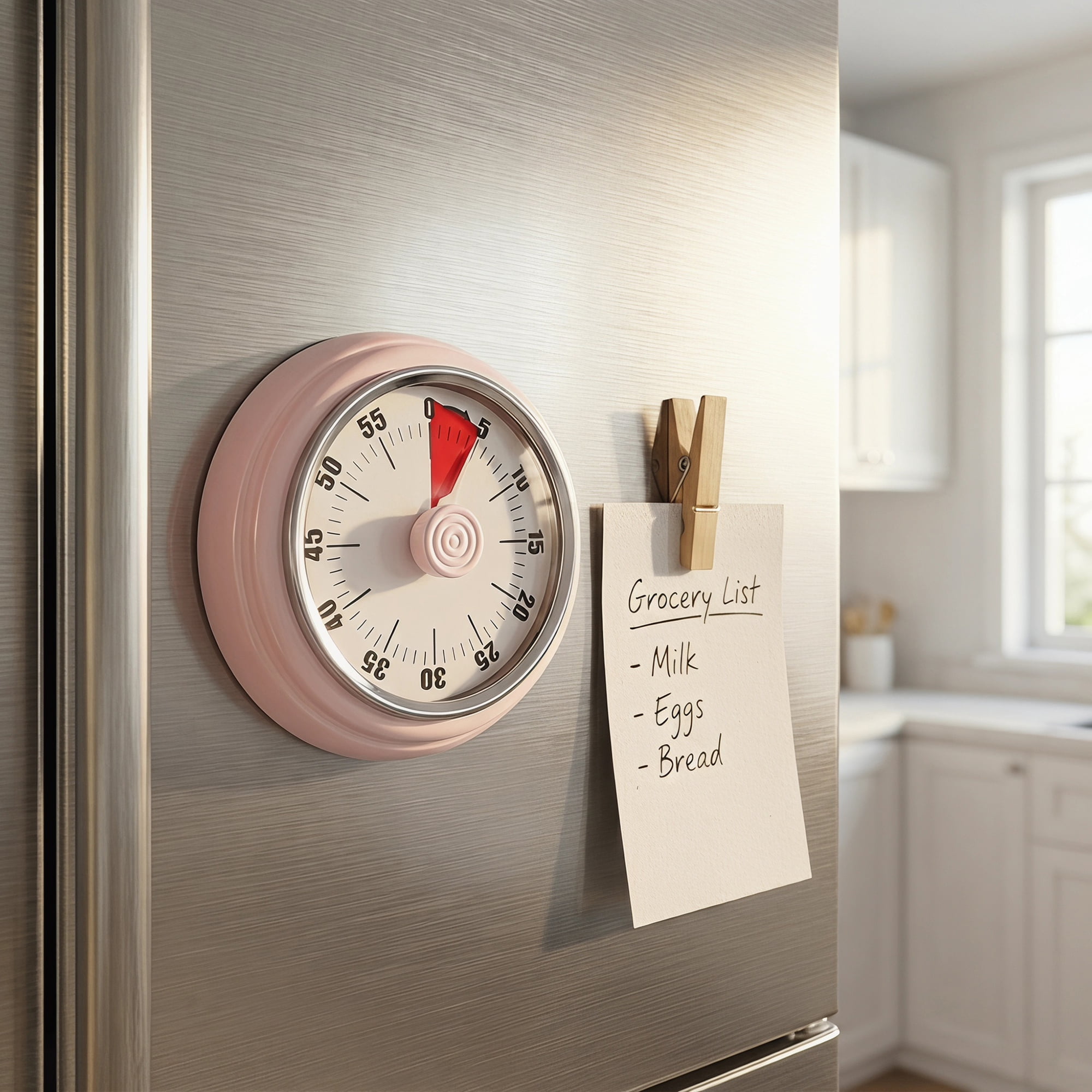 Unique Bargains Loud Alarm Magnetic Backing Timer for Cooking Pink