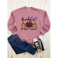 thumbnail image 7 of Anbech Thankful Grateful Blessed Sweatshirt for Women Pumpkin Shirt Graphic Long Sleeve Pullover Christmas Ladies Top, 7 of 7