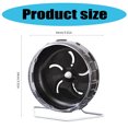 thumbnail image 4 of BIBABLYKE Quiet Hamster Exercise Roller Toy Running Wheel Plastic for Small Pet with Stable Base Funny Pet Cage Entertainment Toy, 4 of 7