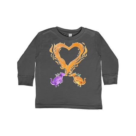 

Inktastic Fire Heart Dragons Gift Toddler Boy or Toddler Girl Long Sleeve T-Shirt
