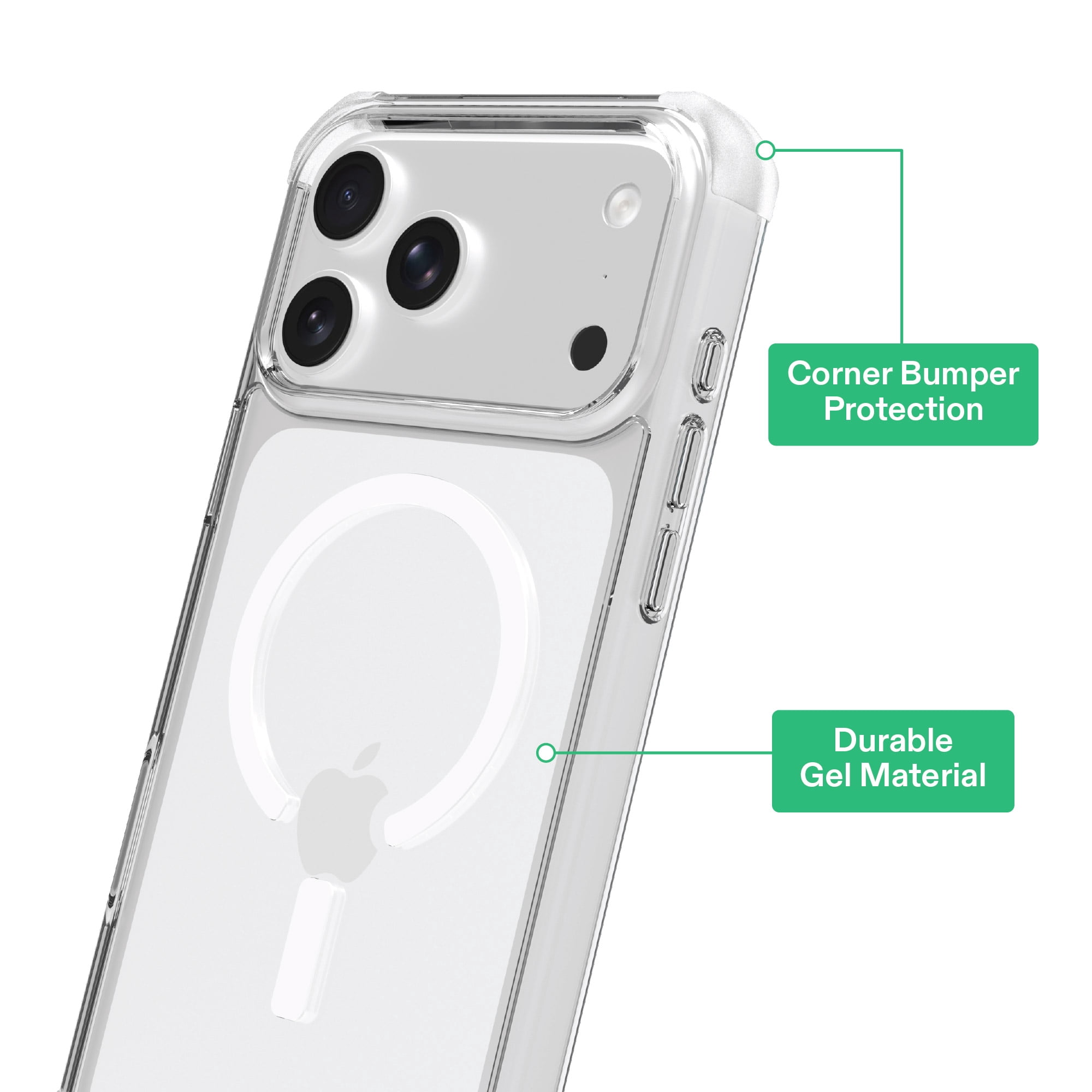 onn Clear Phone Case for iPhone 18 Pro Max / 17 Pro Max, MagSafe Compatible