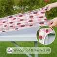 thumbnail image 6 of Strawberry Plants Fruit Heart Daisy Checkered Square Fitted Tablecloth with Elastic Edge,Square Table Cover,Washable Elastic Table Cover for Home Kitchen Party Decor 36"x36", 6 of 6