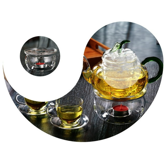High Heat Resistant Borosilicate Thicken Glass Teapot Warmer Heating Base Set Tea Pot Tea Light Heater