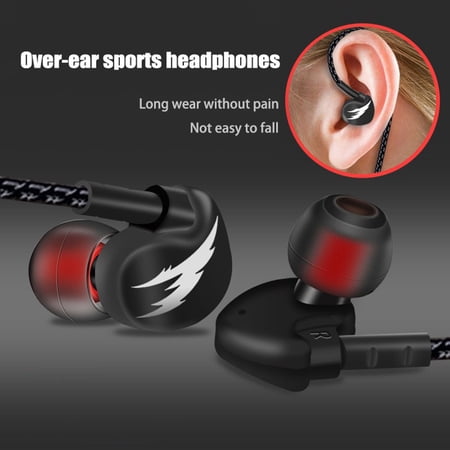 Xinyolin V2 Wired Earphone Comfortable Sensitive Line Control Mega Bass Comfy Headphone for Sports