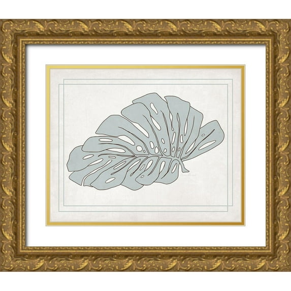 Murdock, Ramona 32x26 Gold Ornate Wood Framed with Double Matting Museum Art Print Titled - Tropical Monstera I
