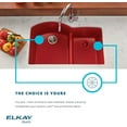 thumbnail image 4 of Elkay Elxhu3220r Quartz Luxe 32-1/2" Undermount Double Basin Quartz Composite Kitchen Sink, 4 of 7