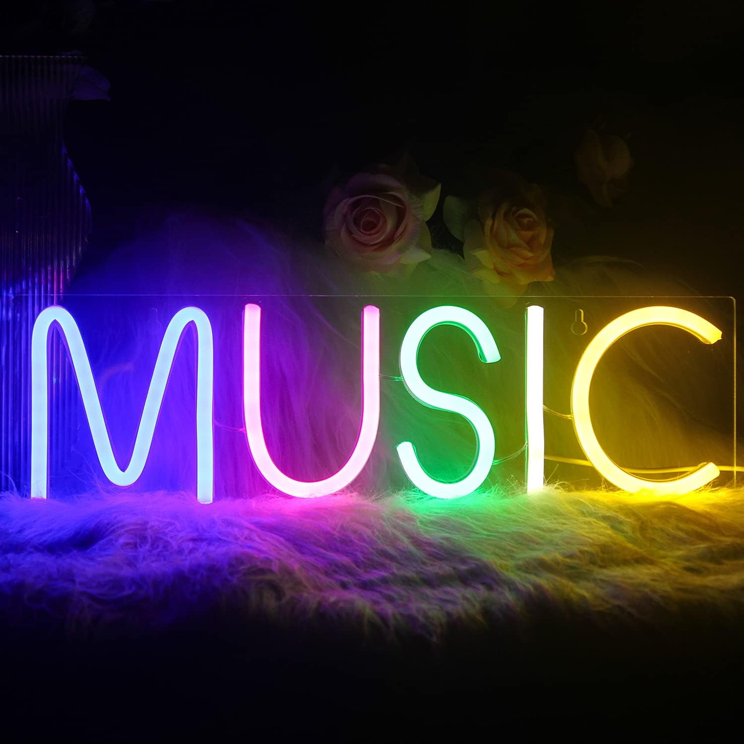 Neon Light Music Neon Sign For Wall Decor Colorful Letters Neon