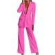 thumbnail image 1 of Pantalones de traje liso de manga larga para mujer, conjuntos de traje de negocios elegantes informales, traje de dos piezas Pompotops  qwe22280, 1 of 8
