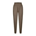 thumbnail image 5 of Lovskoo Casual Pants for Women Solid Color Casual Office Comfortable High Waisted Trousers Brown, 5 of 8