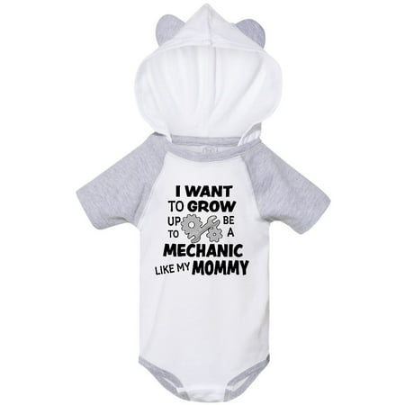 

Inktastic I Want To Grow up To Be a Mechanic Like My Mommy Gift Baby Boy or Baby Girl Bodysuit