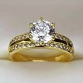 thumbnail image 2 of 2.20CT Round Cut Simulated Diamond Engagement Ring 14K Yellow Gold Plated - Size 7, 2 of 4