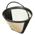 thumbnail image 2 of vlrwzc Useful Reusable 10-12 Cup Coffee Filter Permanent Cone-Style Coffee Maker Machine Filter Gold Mesh with Handle Cafe Coffees Tool, 2 of 6