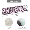 thumbnail image 3 of Haosy Black Pink White Flow Bathroom Rugs Non Slip Absorbent Soft Plush Quick Dry Bath Mat, 39"x20", 3 of 8