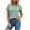 Green, variant on Otntypg Women's Striped Short Sleeve T-Shirt - Trendy Basic Athletic T-Shirts Loose Soft Crew Neck Casual Summer Tops for Work Weekend