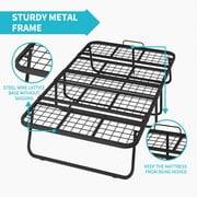 CECER Folding Bed 5 Mattress, 75×38 Twin Size Rollaway Foldable Bed with Memory Foam Mattress, Metal Guest Bed Dust Cover Not Included