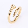 thumbnail image 1 of Anillo De Uñas De Oro Rosa De 18 Quilates De Acero De Titanio Sin Decoloración Diamante Que Combina Con Todo Dedo Índice Inoxidable, 1 of 4