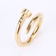 thumbnail image 1 of Anillo De Uñas De Oro Rosa De 18 Quilates De Acero De Titanio Sin Decoloración Diamante Que Combina Con Todo Dedo Índice Inoxidable, 1 of 4