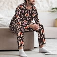 thumbnail image 7 of Honeii Colorful bow with polka dots Pattern Mens Pajamas Set,2pcs Men's Lounge Long Sleeve Sleep Shirt and Pajama Bottoms Sleepwear Set,Mens Pjs Sets-Medium, 7 of 7