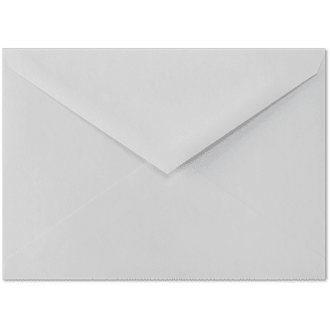 LUXPaper A1 Pointed Flap Envelopes, 3 5/8 x 5 1/8, 80 lb. Gray, 50 Pack