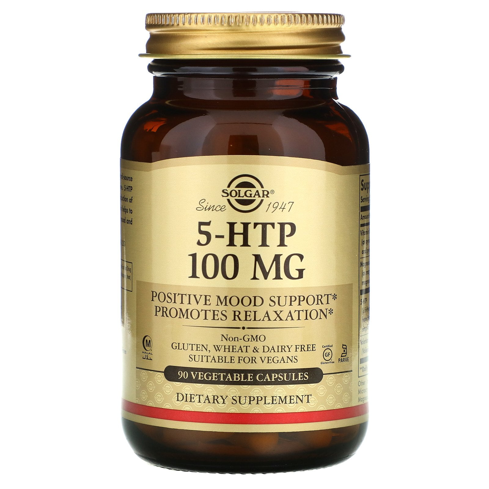 5-HTP, 100 mg, 90 Vegetable Capsules, Solgar