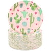 80 Pack Pink Cactus Paper Plates for Kids Fiesta Birthday, Cinco De Mayo Party Supplies, 7 in