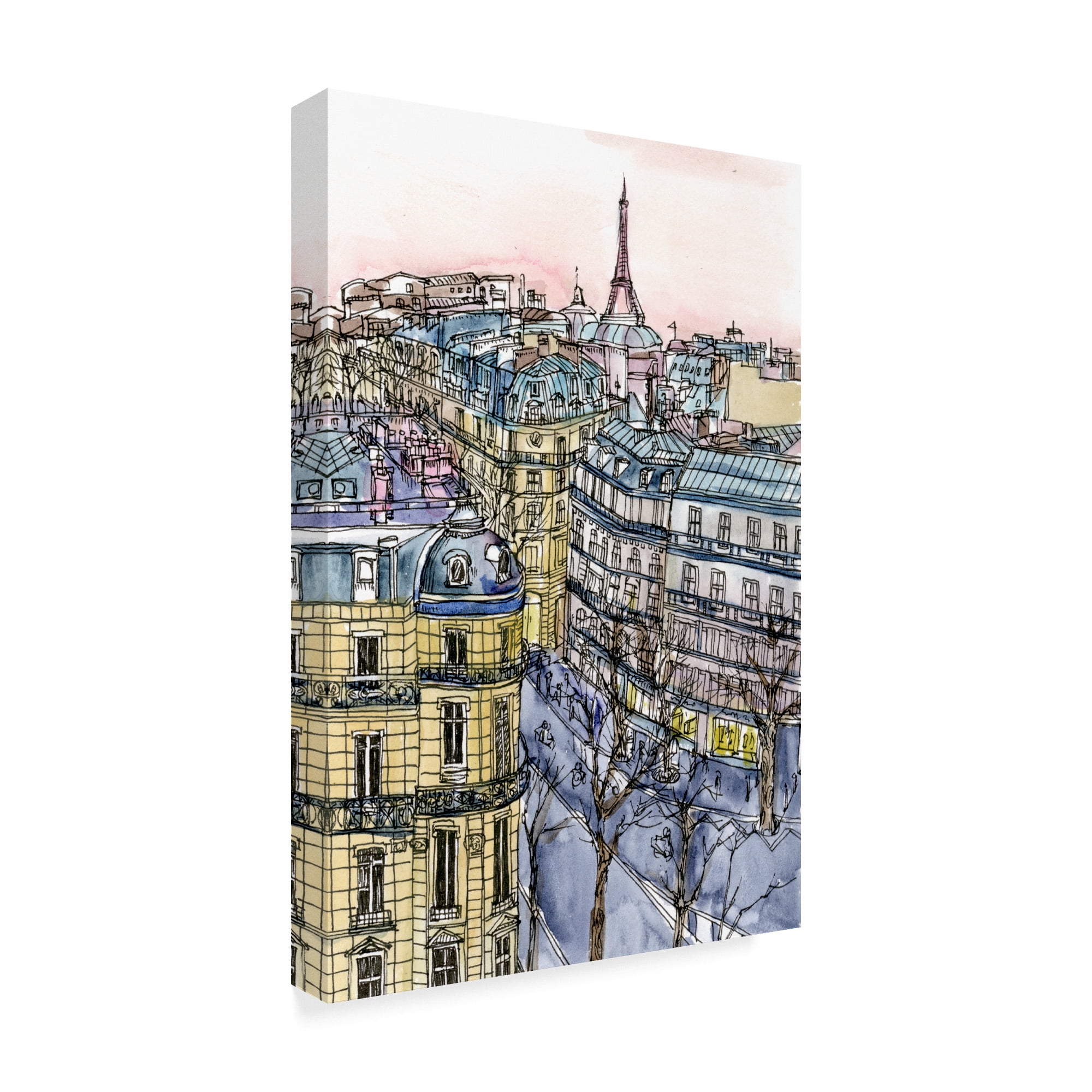 Trademark Fine Art 'City Scene IX' Canvas Art by Melissa Wang