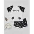 thumbnail image 3 of hirigin Little Boys Shorts Set, Round Neck Short Sleeve Dinosaur Printed Tops + Short Pants Two Pieces Outfit, 3 of 9