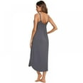 thumbnail image 6 of WBQ Women's Nightgown Sleeveless Sleepwear Thin Strap Sleep Shirt Pleated Scoopneck Nightshirt Gray Tag M/US 8, 6 of 7
