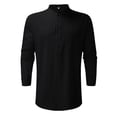 thumbnail image 4 of XDZJLR Mens T Shirts Fashion Casual Comfortable Solid Color Button Long Sleeve Tops, 4 of 7